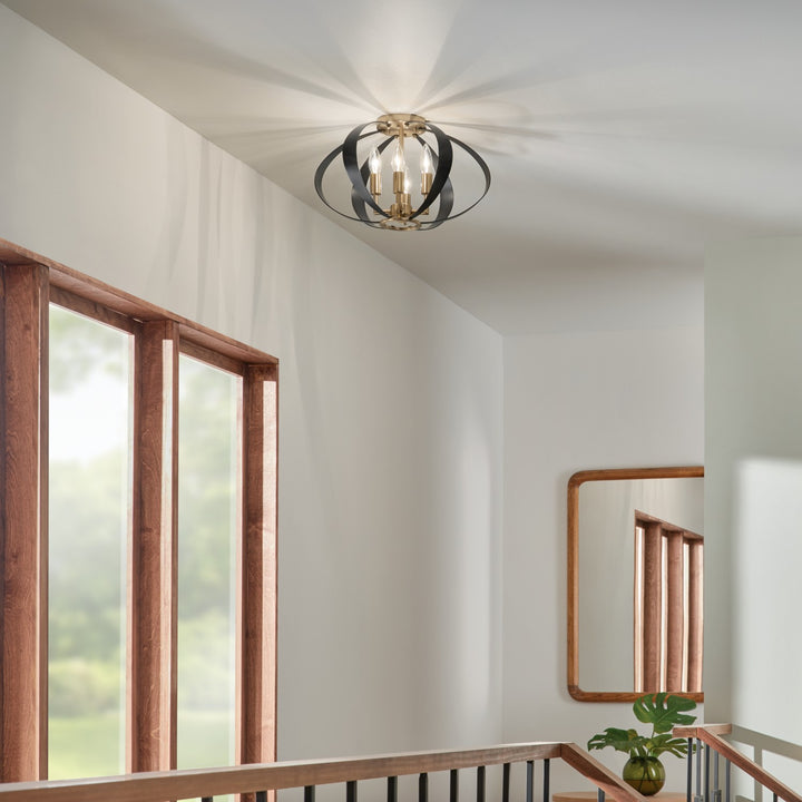 Kichler Canada - 52588CPZ - Four Light Flush Mount - Cecil - Champagne Bronze