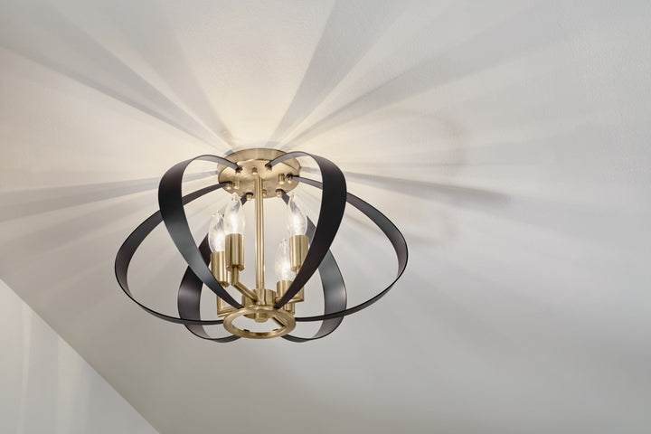Kichler Canada - 52588CPZ - Four Light Flush Mount - Cecil - Champagne Bronze