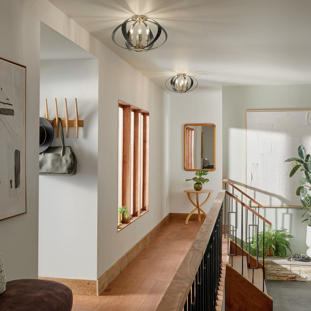 Kichler Canada - 52588CPZ - Four Light Flush Mount - Cecil - Champagne Bronze