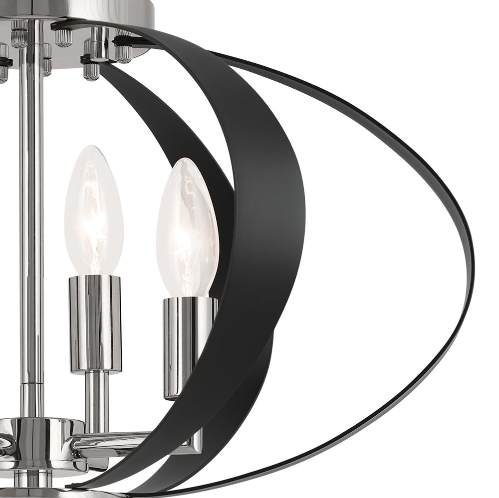 Kichler Canada - 52588PN - Four Light Flush Mount - Cecil - Polished Nickel