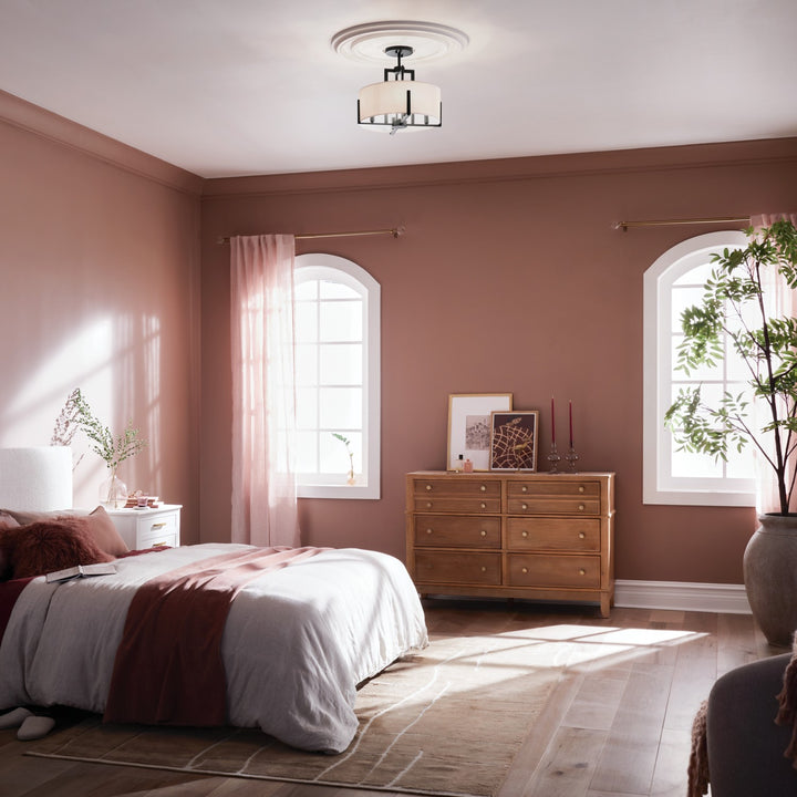 Kichler Canada - 52591BK - Four Light Pendant/Semi Flush - Malen - Black