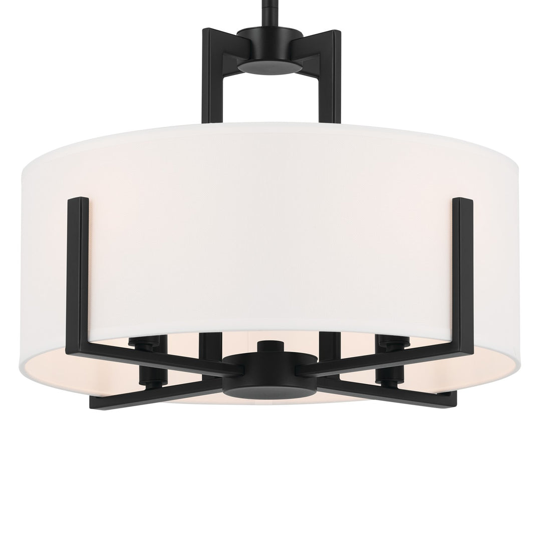 Kichler Canada - 52591BK - Four Light Pendant/Semi Flush - Malen - Black