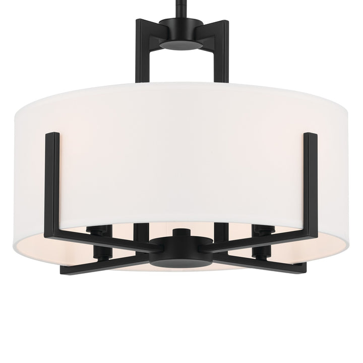 Kichler Canada - 52591BK - Four Light Pendant/Semi Flush - Malen - Black