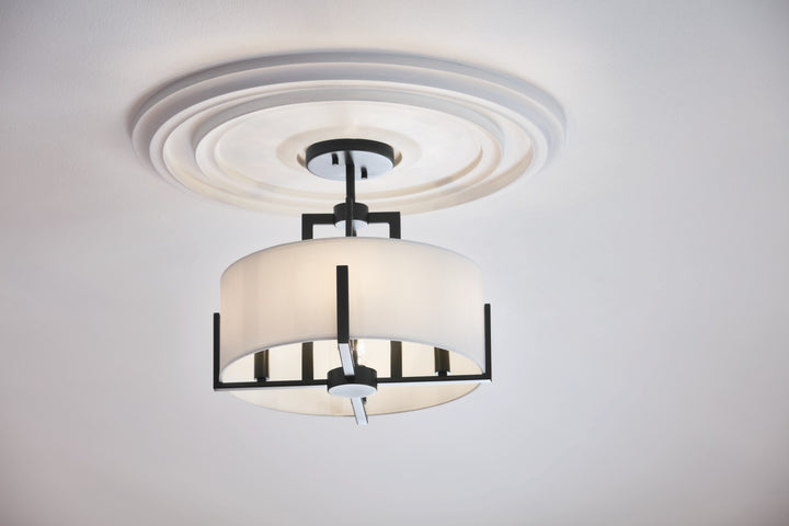 Kichler Canada - 52591BK - Four Light Pendant/Semi Flush - Malen - Black