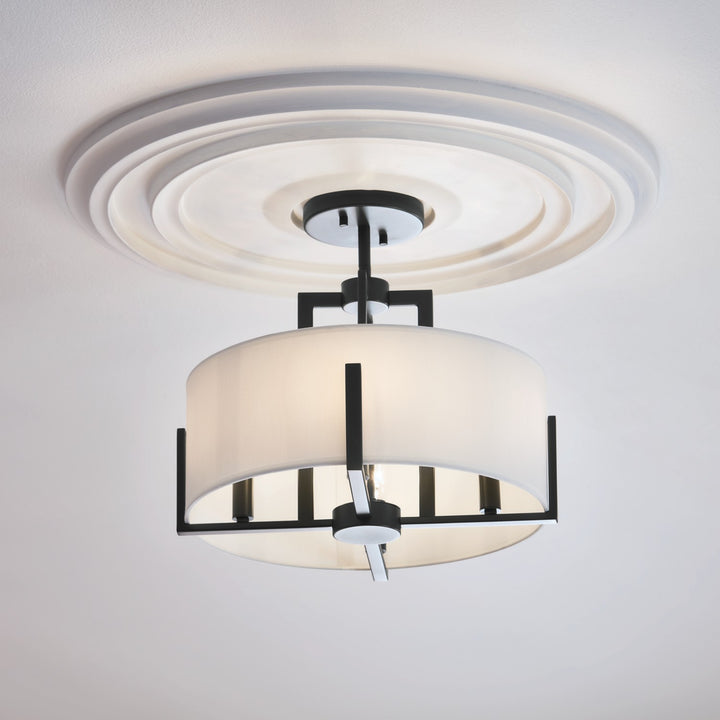 Kichler Canada - 52591BK - Four Light Pendant/Semi Flush - Malen - Black