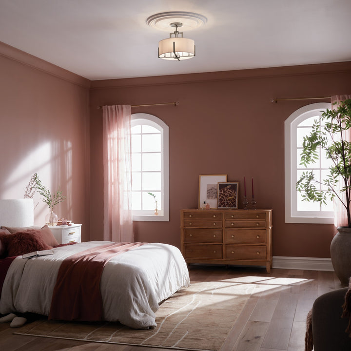 Kichler Canada - 52591CLP - Four Light Pendant/Semi Flush - Malen - Classic Pewter