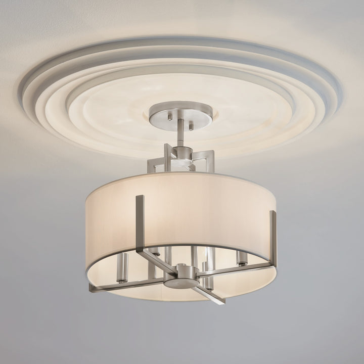 Kichler Canada - 52591CLP - Four Light Pendant/Semi Flush - Malen - Classic Pewter