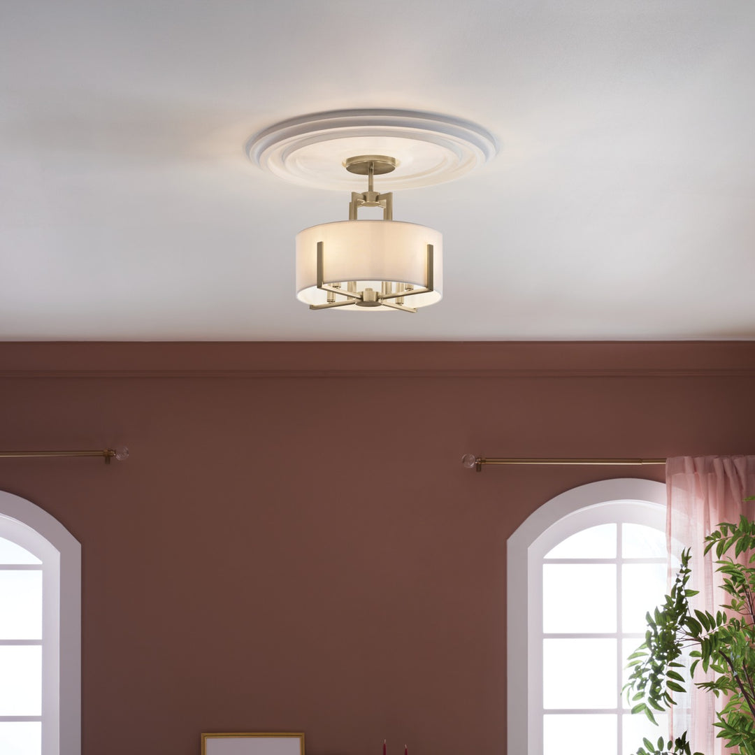 Kichler Canada - 52591CPZ - Four Light Pendant/Semi Flush - Malen - Champagne Bronze