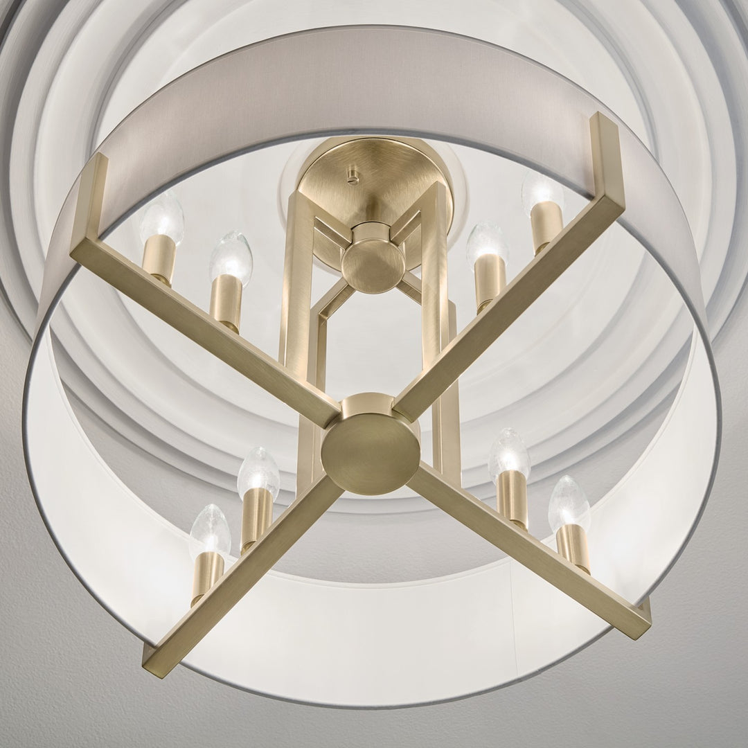 Kichler Canada - 52592CPZ - Eight Light Pendant/Semi Flush - Malen - Champagne Bronze