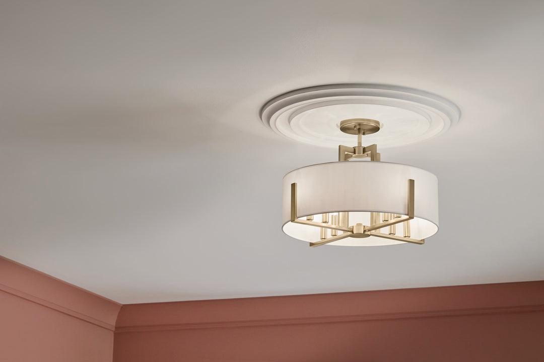 Kichler Canada - 52592CPZ - Eight Light Pendant/Semi Flush - Malen - Champagne Bronze