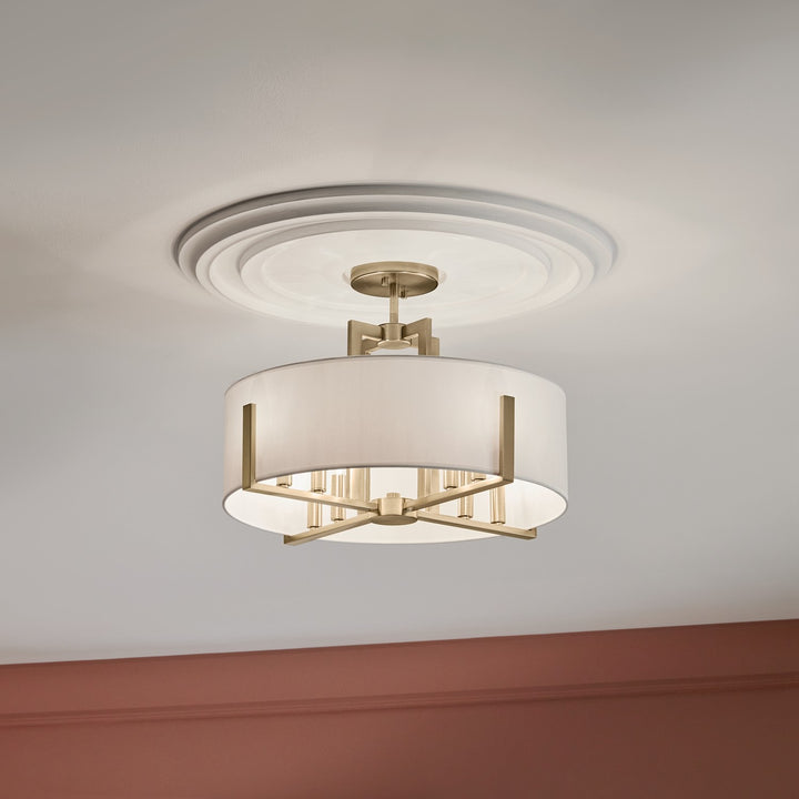 Kichler Canada - 52592CPZ - Eight Light Pendant/Semi Flush - Malen - Champagne Bronze