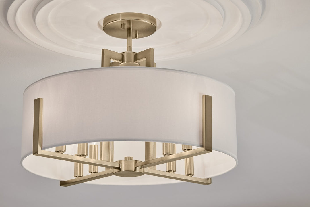 Kichler Canada - 52592CPZ - Eight Light Pendant/Semi Flush - Malen - Champagne Bronze