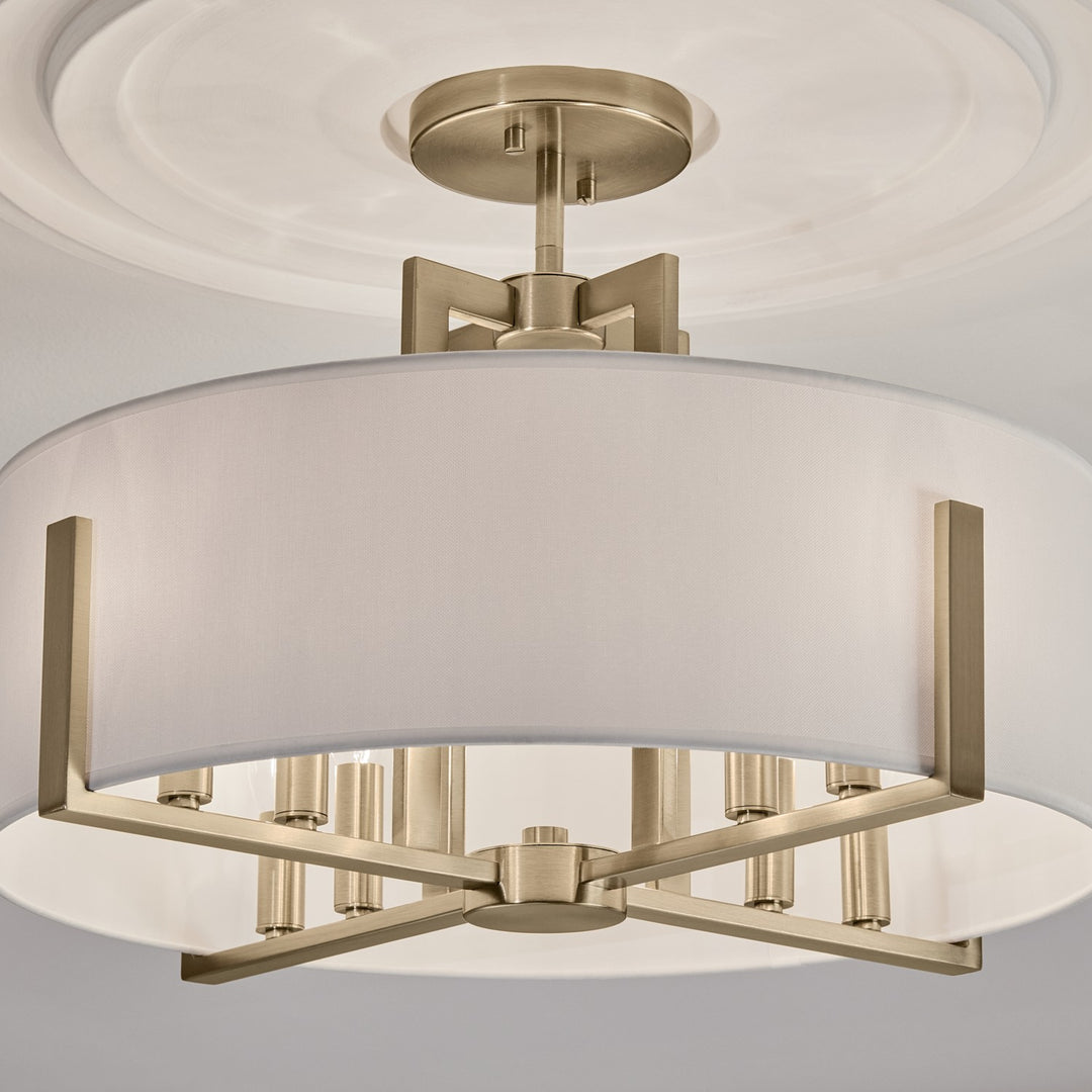 Kichler Canada - 52592CPZ - Eight Light Pendant/Semi Flush - Malen - Champagne Bronze