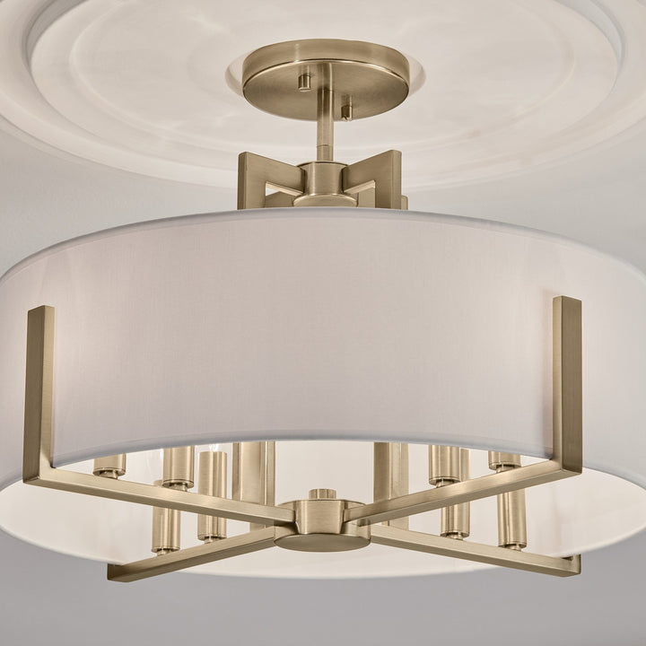 Kichler Canada - 52592CPZ - Eight Light Pendant/Semi Flush - Malen - Champagne Bronze