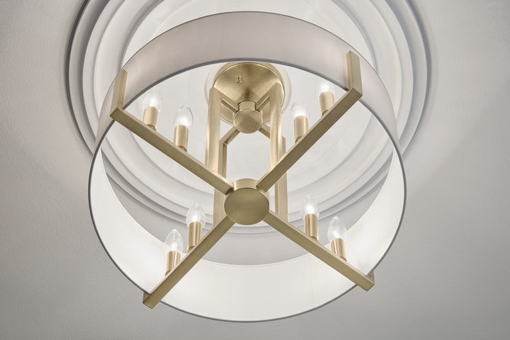 Kichler Canada - 52592CPZ - Eight Light Pendant/Semi Flush - Malen - Champagne Bronze