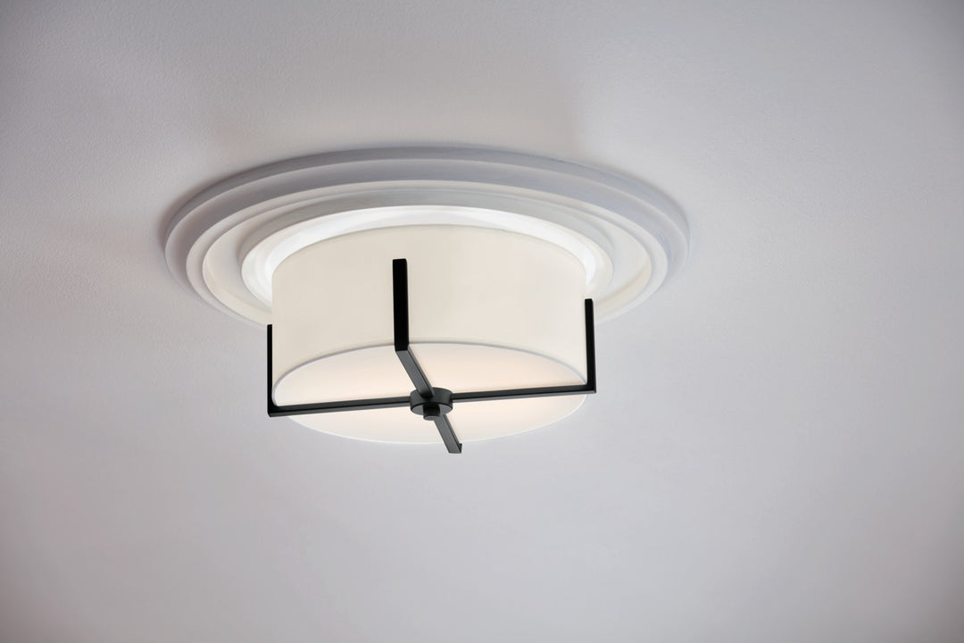 Kichler Canada - 52593BK - Two Light Flush Mount - Malen - Black