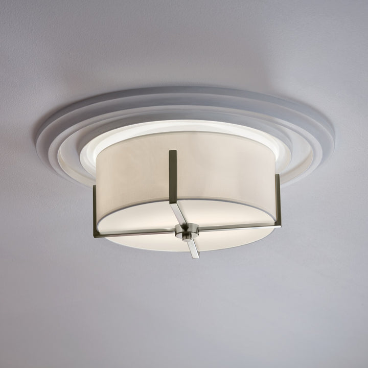 Kichler Canada - 52593CLP - Two Light Flush Mount - Malen - Classic Pewter