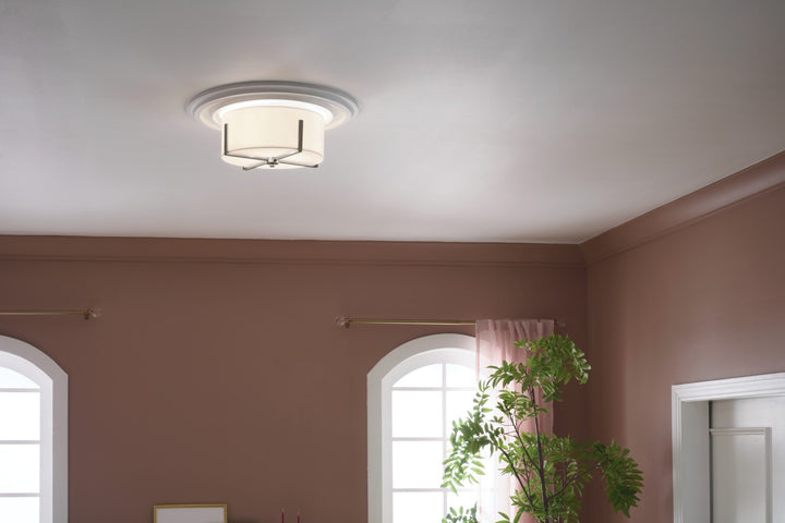 Kichler Canada - 52593CLP - Two Light Flush Mount - Malen - Classic Pewter