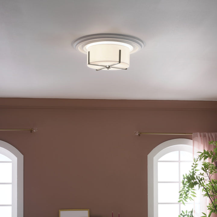 Kichler Canada - 52593CLP - Two Light Flush Mount - Malen - Classic Pewter