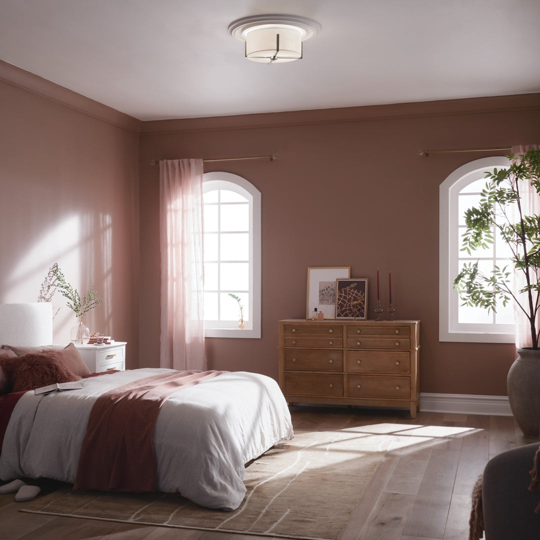 Kichler Canada - 52593CLP - Two Light Flush Mount - Malen - Classic Pewter