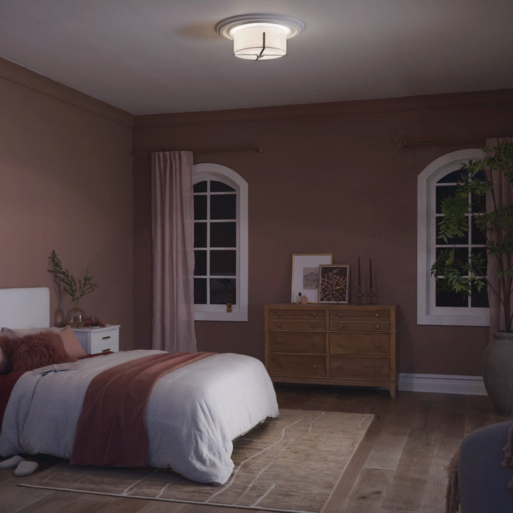 Kichler Canada - 52593CLP - Two Light Flush Mount - Malen - Classic Pewter