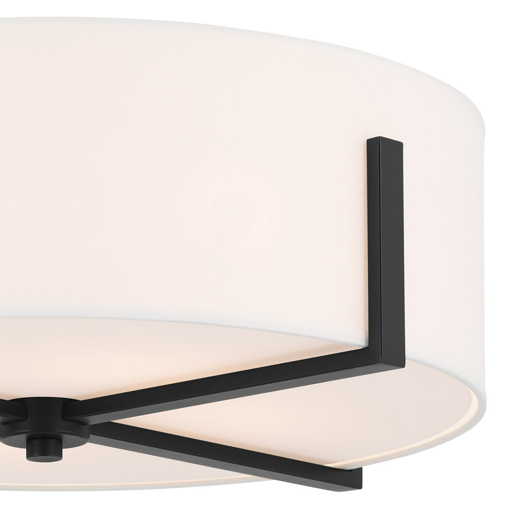 Kichler Canada - 52594BK - Four Light Flush Mount - Malen - Black