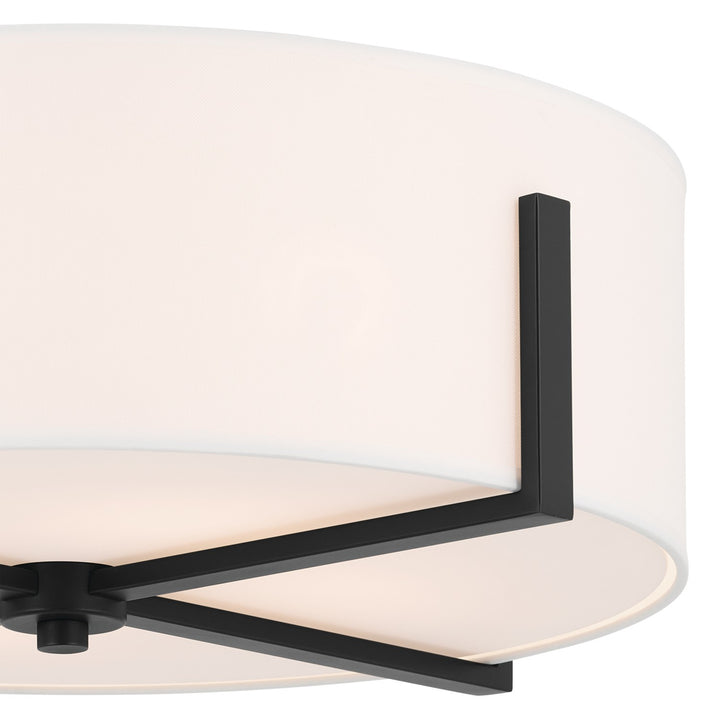 Kichler Canada - 52594BK - Four Light Flush Mount - Malen - Black