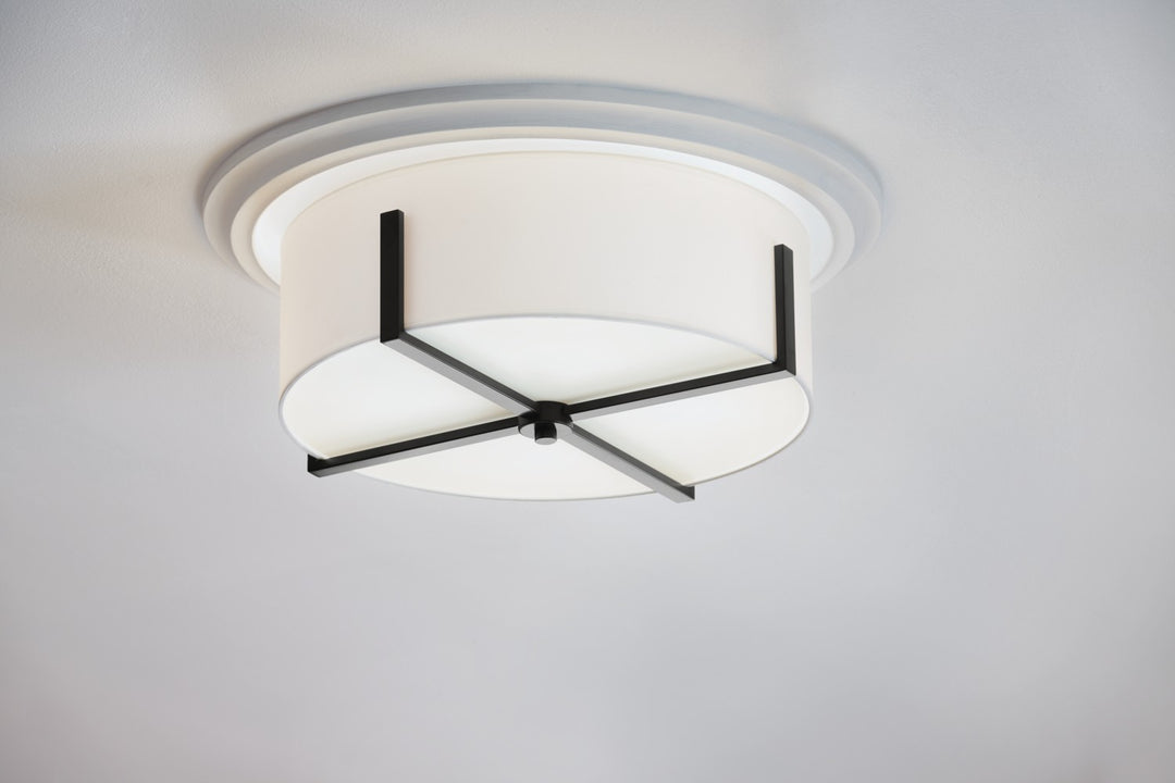 Kichler Canada - 52594BK - Four Light Flush Mount - Malen - Black