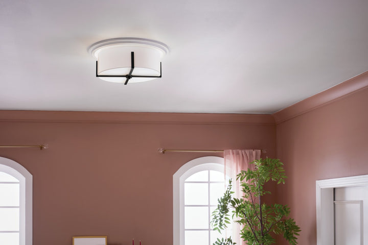 Kichler Canada - 52594BK - Four Light Flush Mount - Malen - Black