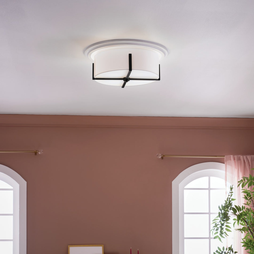Kichler Canada - 52594BK - Four Light Flush Mount - Malen - Black