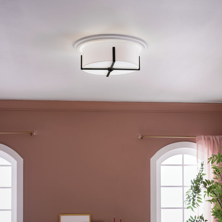 Kichler Canada - 52594BK - Four Light Flush Mount - Malen - Black