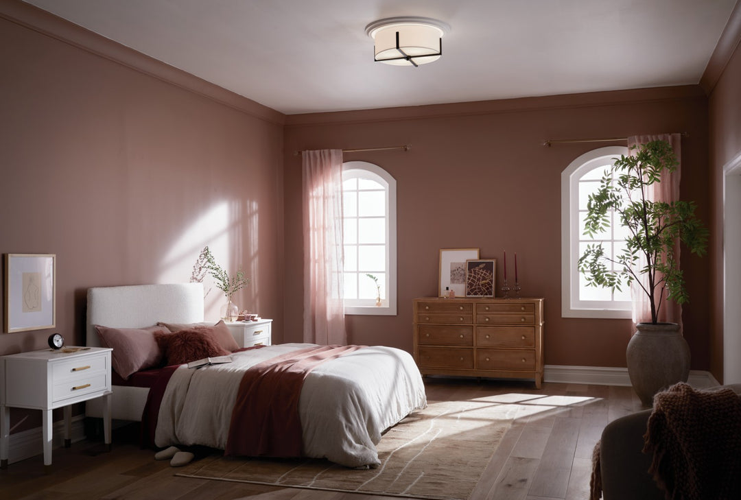 Kichler Canada - 52594BK - Four Light Flush Mount - Malen - Black