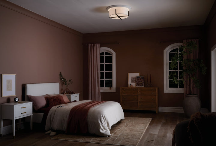 Kichler Canada - 52594BK - Four Light Flush Mount - Malen - Black