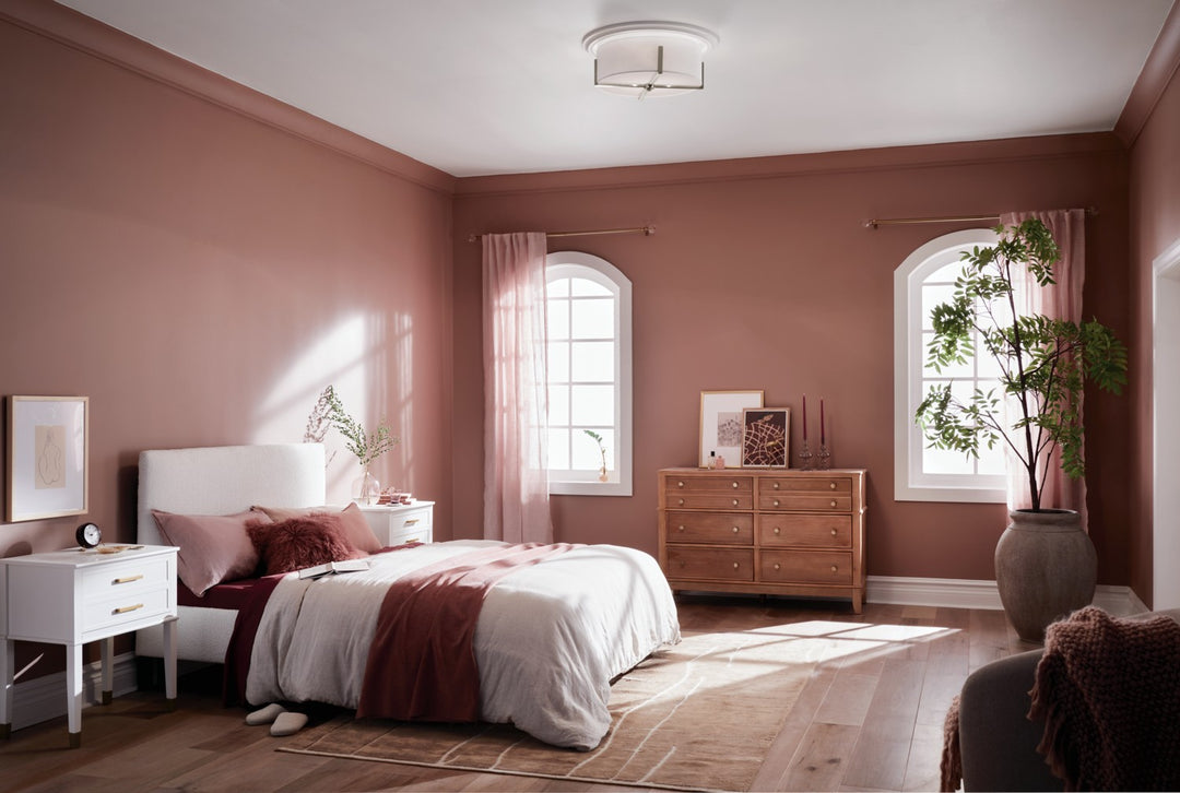 Kichler Canada - 52594CLP - Four Light Flush Mount - Malen - Classic Pewter