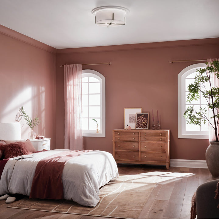 Kichler Canada - 52594CLP - Four Light Flush Mount - Malen - Classic Pewter