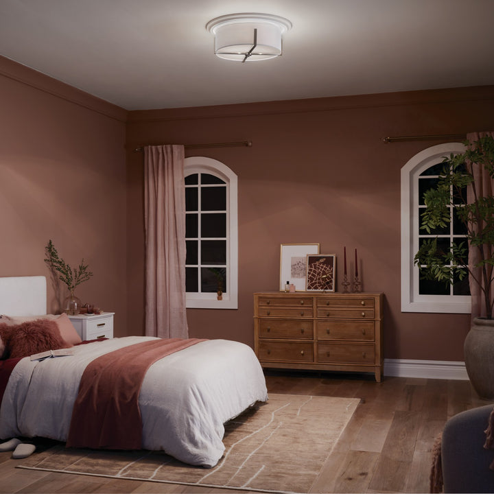 Kichler Canada - 52594CLP - Four Light Flush Mount - Malen - Classic Pewter