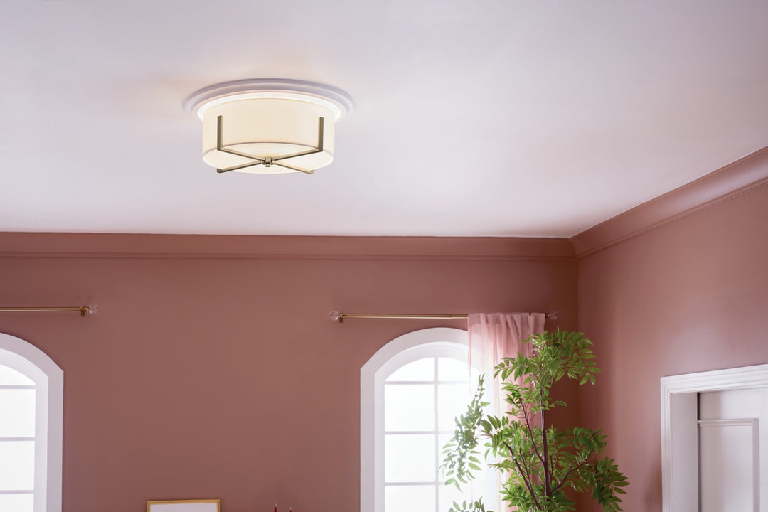 Kichler Canada - 52594CPZ - Four Light Flush Mount - Malen - Champagne Bronze