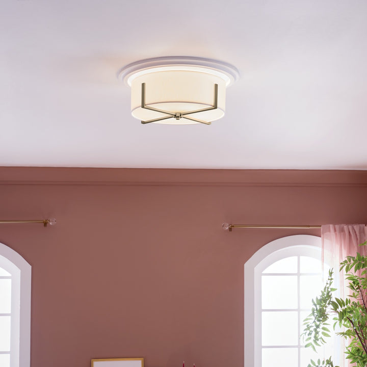 Kichler Canada - 52594CPZ - Four Light Flush Mount - Malen - Champagne Bronze
