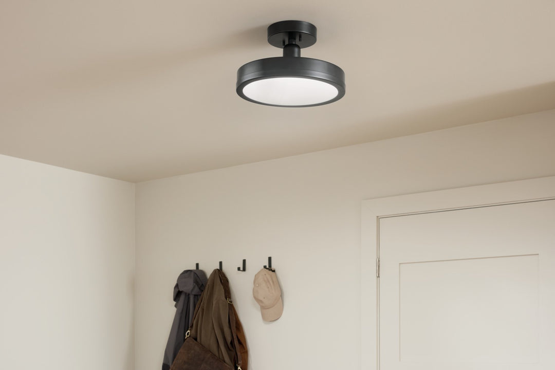 Kichler Canada - 52589BK - LED Semi Flush Mount - Riu - Black