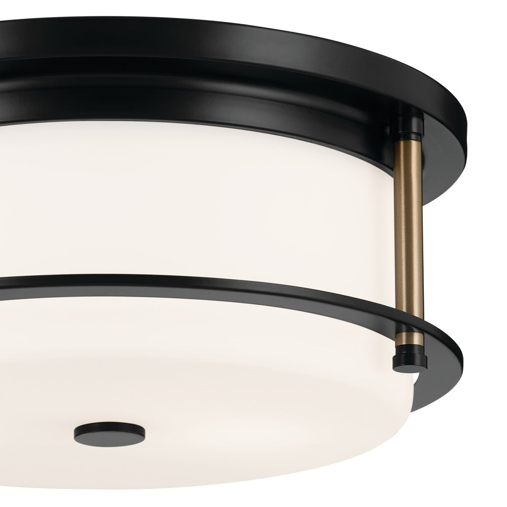 Kichler Canada - 52595BKCPZ - Two Light Flush Mount - Brit - Black