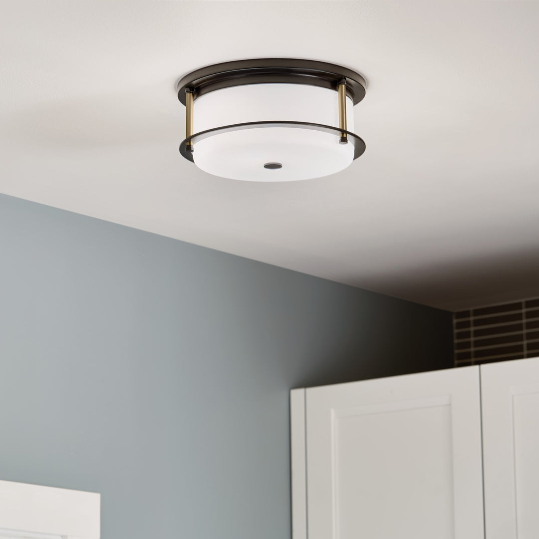 Kichler Canada - 52595BKCPZ - Two Light Flush Mount - Brit - Black