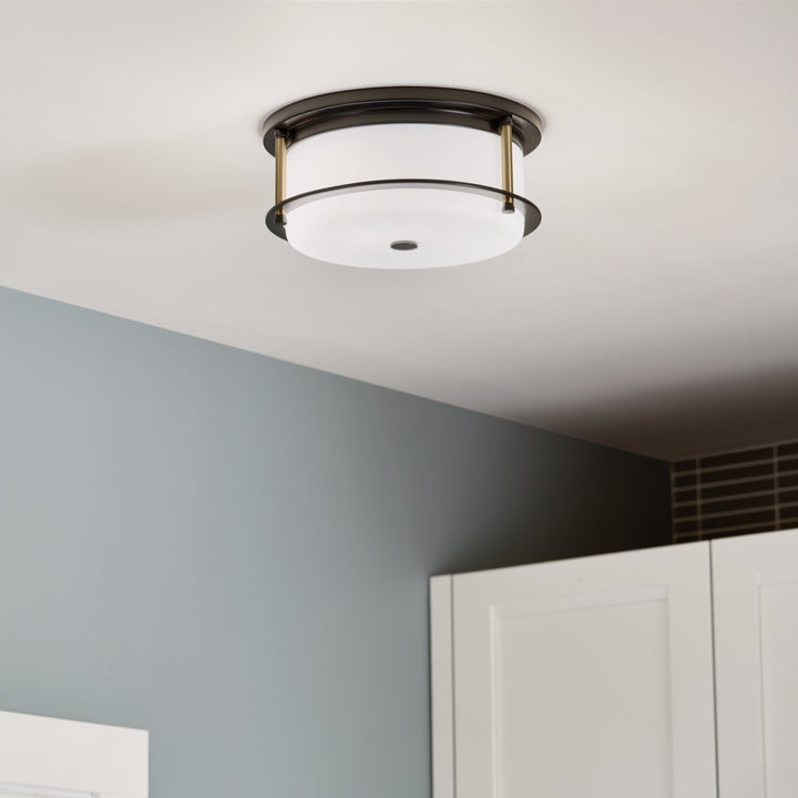 Kichler Canada - 52595BKCPZ - Two Light Flush Mount - Brit - Black