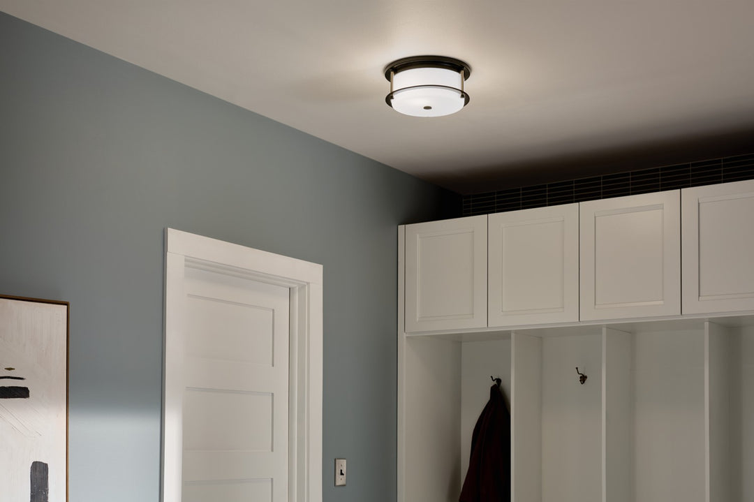 Kichler Canada - 52595BKCPZ - Two Light Flush Mount - Brit - Black