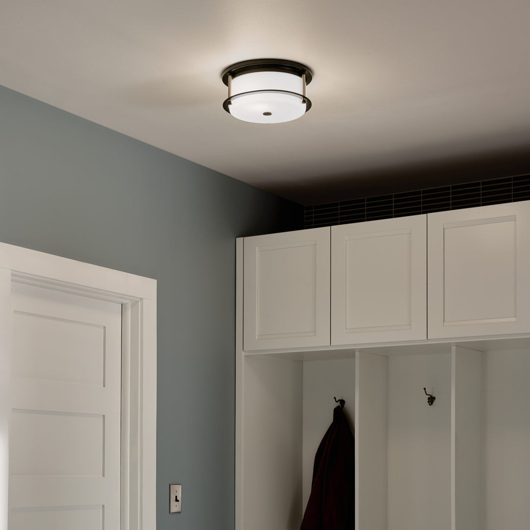 Kichler Canada - 52595BKCPZ - Two Light Flush Mount - Brit - Black