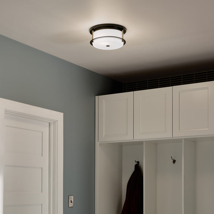 Kichler Canada - 52595BKCPZ - Two Light Flush Mount - Brit - Black
