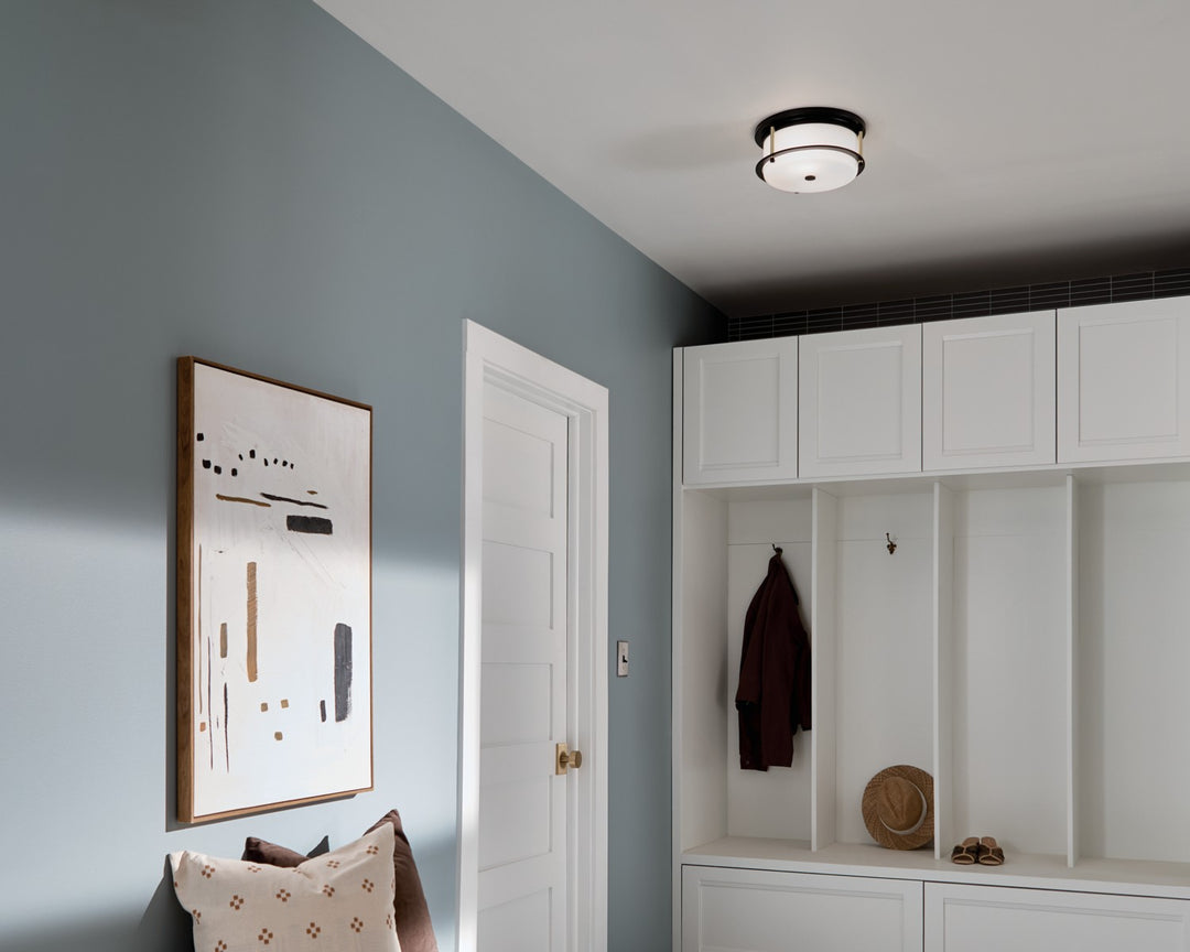 Kichler Canada - 52595BKCPZ - Two Light Flush Mount - Brit - Black