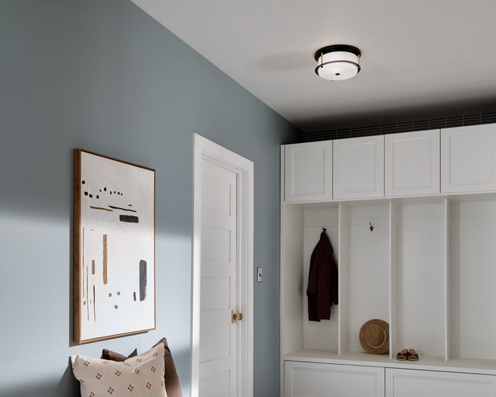 Kichler Canada - 52595BKCPZ - Two Light Flush Mount - Brit - Black