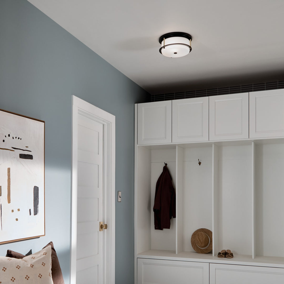Kichler Canada - 52595BKCPZ - Two Light Flush Mount - Brit - Black