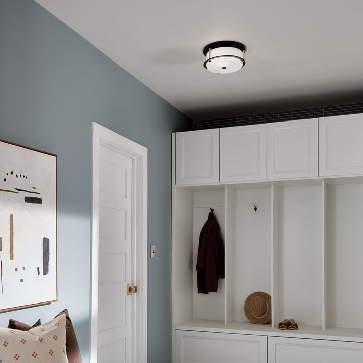 Kichler Canada - 52595BKCPZ - Two Light Flush Mount - Brit - Black
