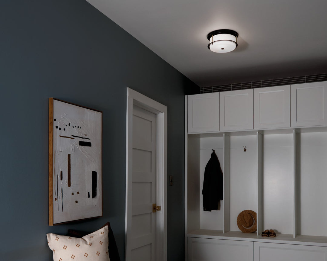 Kichler Canada - 52595BKCPZ - Two Light Flush Mount - Brit - Black